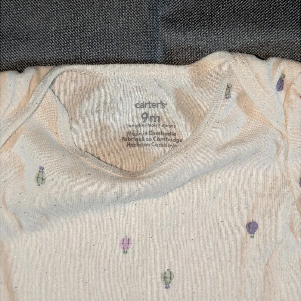 Carter's Babygirl Hot Air Balloon Bodysuit Size 9m